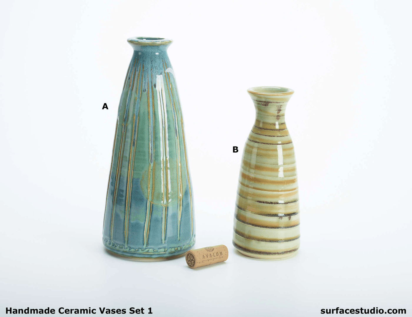 Ceramic Vases Set 1 (2) 30 Each, from Surface Studio