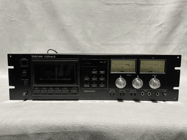 Tascam brand black 112 RMK II Casette deck, 00137, from North Shore Props