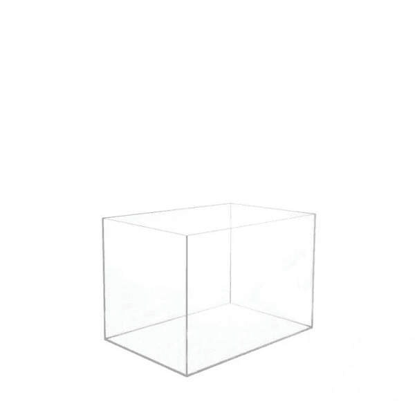 Acrylic Box Side Table, 00602, from Brass Tacks Decor