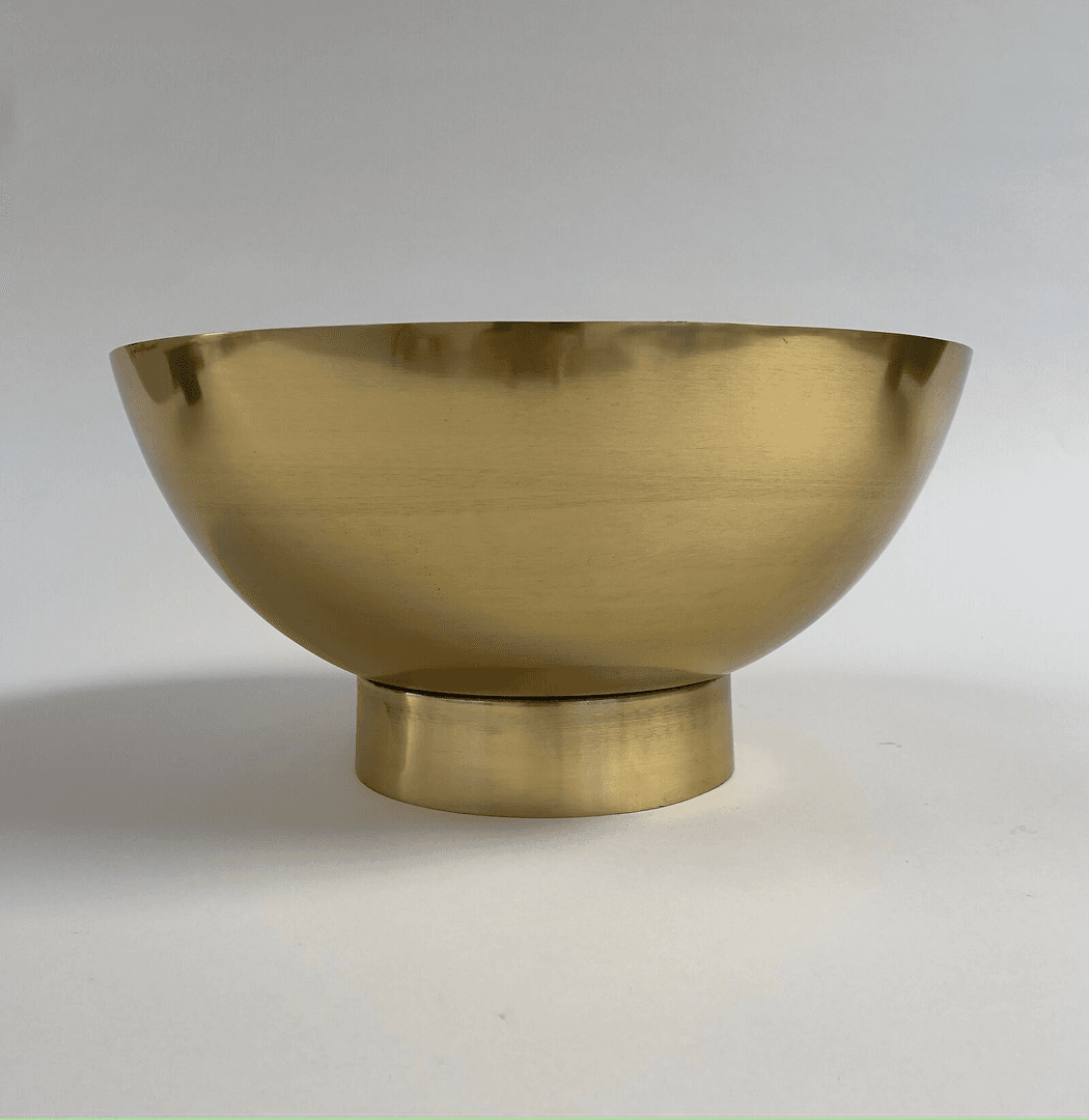 Large Gold Metal Bowl, from RIG