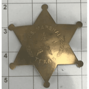 6 Point U.S. Marshal Texas Badge, TSL000810, from The Specialists Ltd.