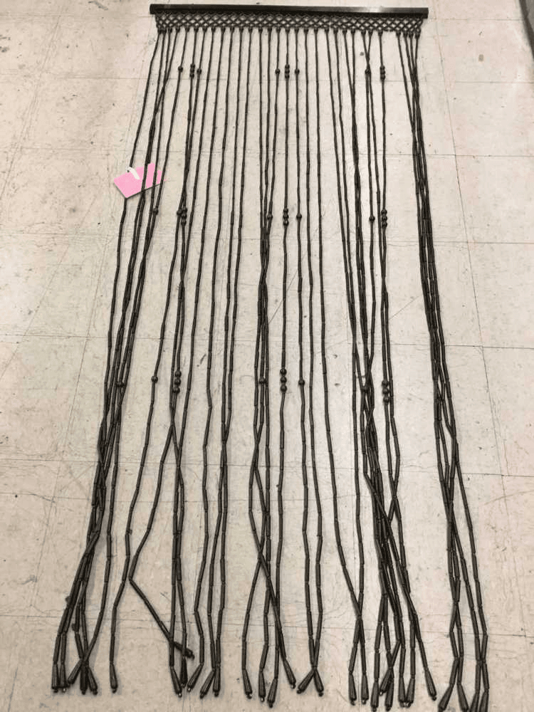 Wood Beads, Black Bamboo Strands And balls Approx 3' X 6', Drapery, Beaded Curtains, Beaded Curtain, 22522642, from Universal Studios Prop House