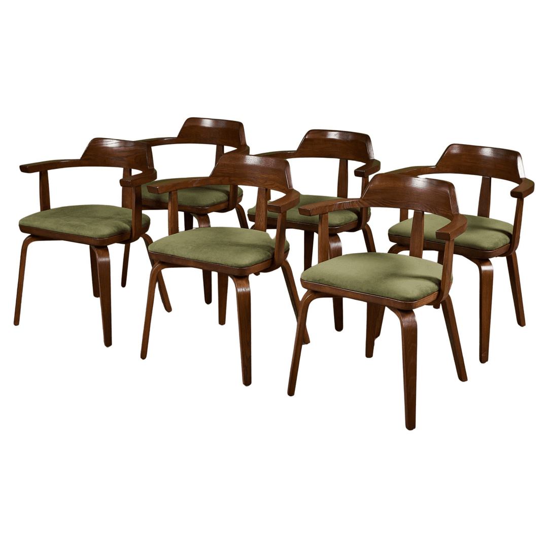Set of Six Dining Chairs by Walter Gropius and Ben Thompson for Thonet, f_45908332, from DEN