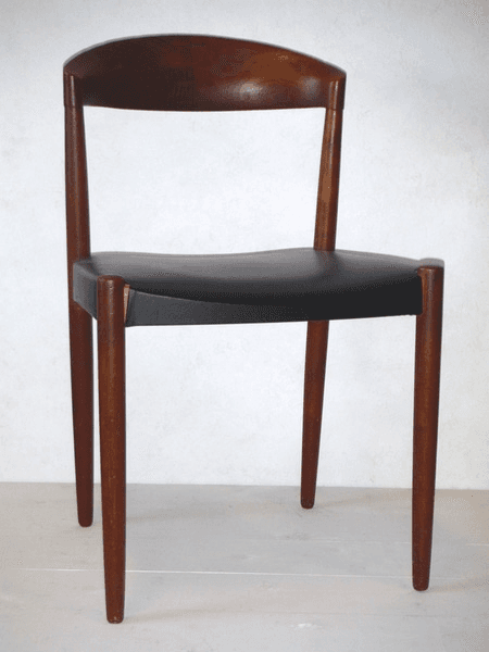 Scandinavian Wood Dining Chair w/ Black Seat, LL0059, from Limitless Props
