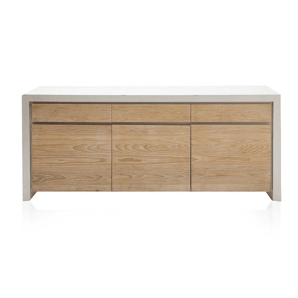 Modern White + Wood Front Credenza, 29525, from Gil & Roy Props