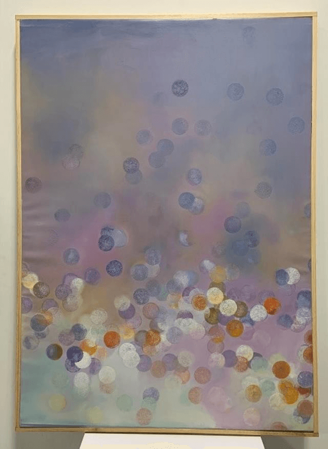 PAINTING-Purple w/Multi Colored Dots, LWCA0118A, from propNspoon