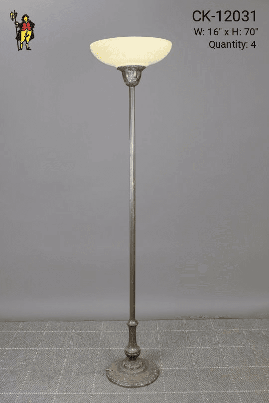 Old Gothic Glass Shaded Torchiere, CK-12031, from City Knickerbocker