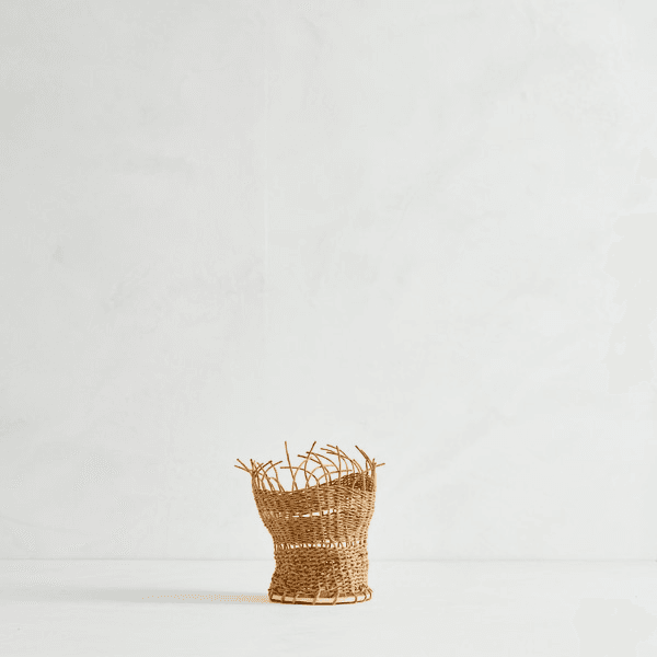 Freeform Woven Vessel with Clay Base, 112088, from Trove