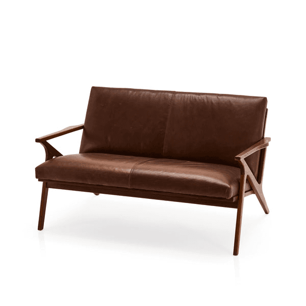 Cavett Brown Leather Loveseat, 30989, from Gil & Roy Props