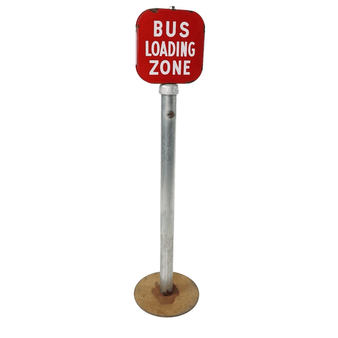 BUS LOADING ZONE / SIGN ON POST, 00142, from Air Designs