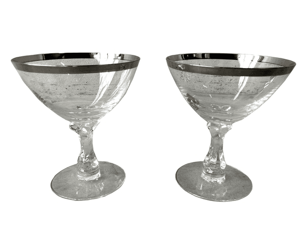 PROPDEC - Vintage Fostoria Crystal Apertif Glasses, PROPDEC02177W, from Art for Film