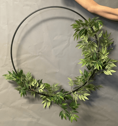 SILK 3’ Hanging Black Ring with Ruskus, AF1655, from Sandy Rose