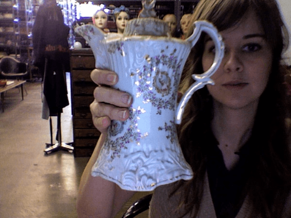 White Porcelain Ceramic Teapot, 22253, from Lost + Found Props