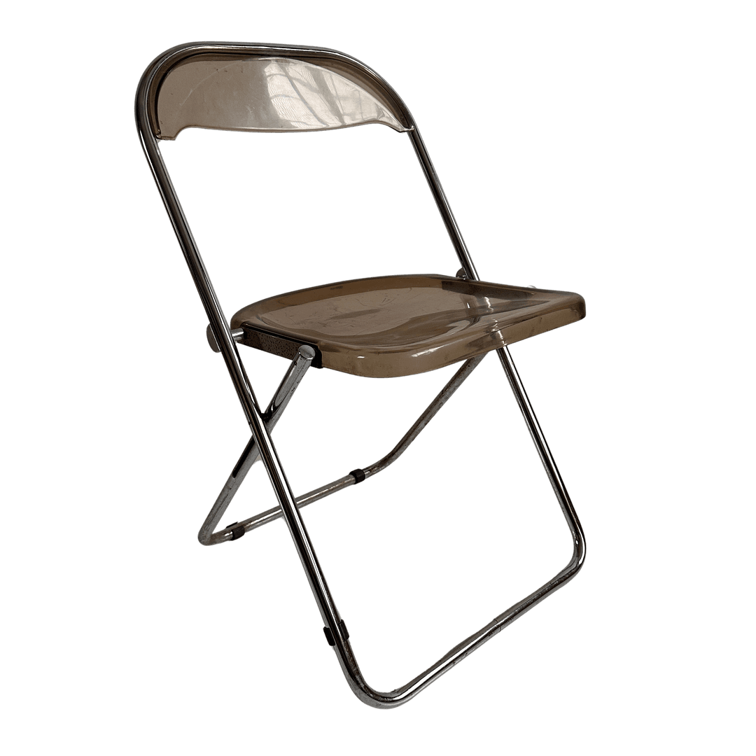 FC015 SMOKED LUCITE LORMAN FOLDING CHAIR, FC015, from 24 Hour Mommy Daddy Props