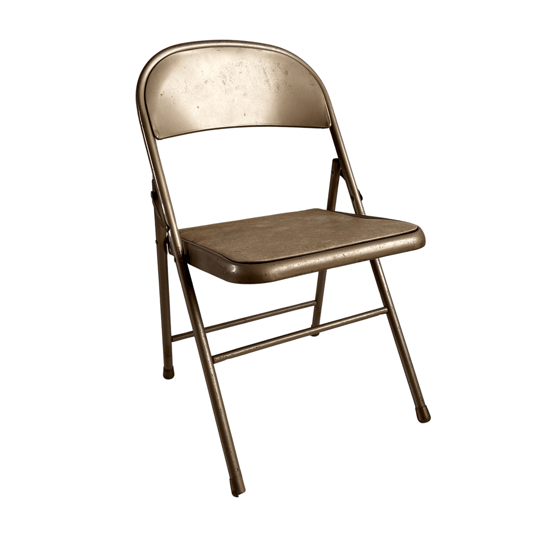FC023 CHAMPAGNE VINYL FOLDING CHAIR, FC023, from 24 Hour Mommy Daddy Props