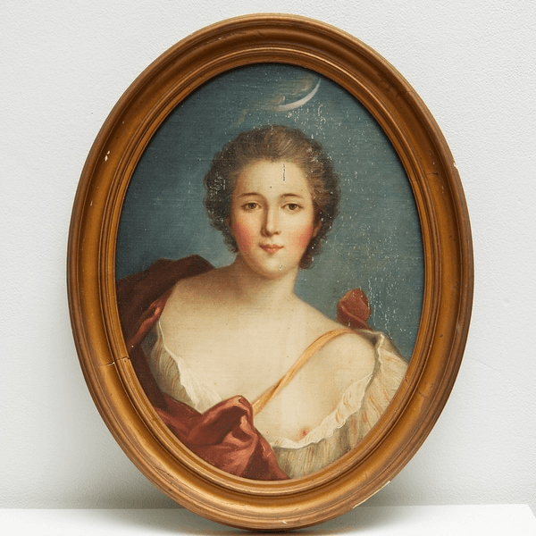 Antique Female Portrait in Oval Frame, 501048, from Gotham Props