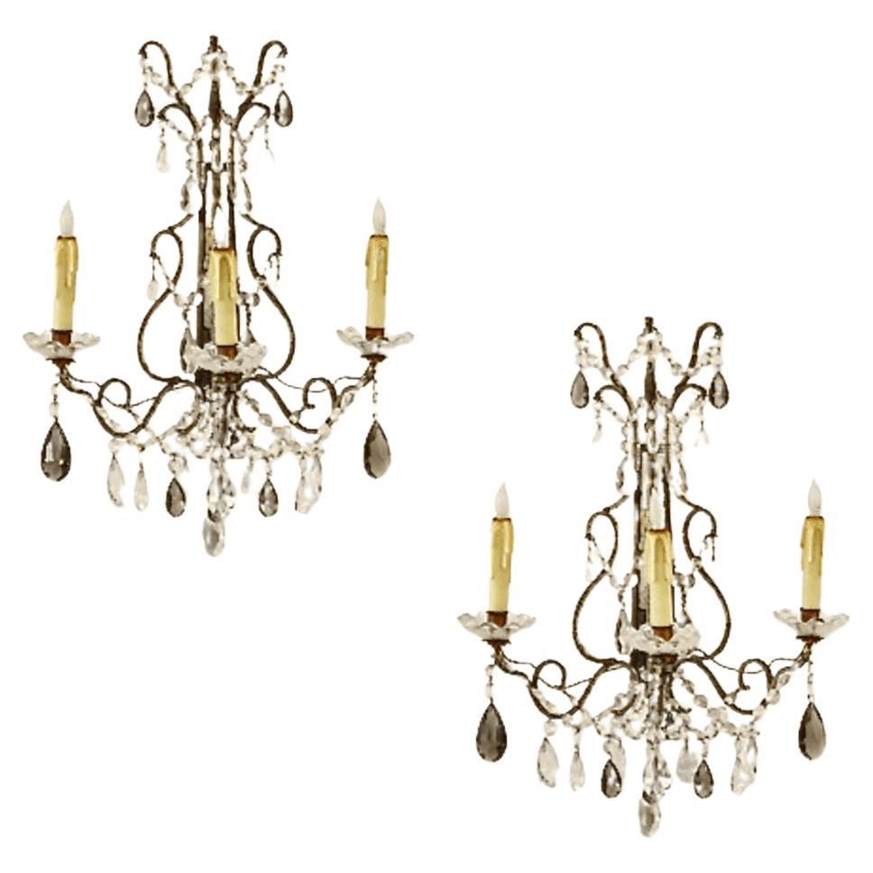 Pair Beaded Sconces, f_37113172, from MJH Design Arts
