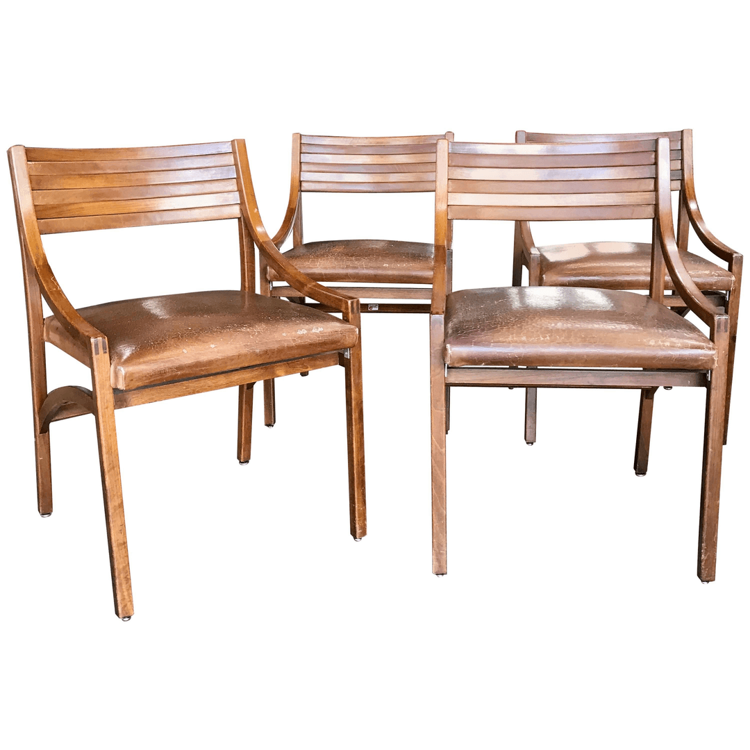 Ico Parisi Mod 110, Italian Walnut and Leather Dining Chairs 1959, f_8533443, from ma+39