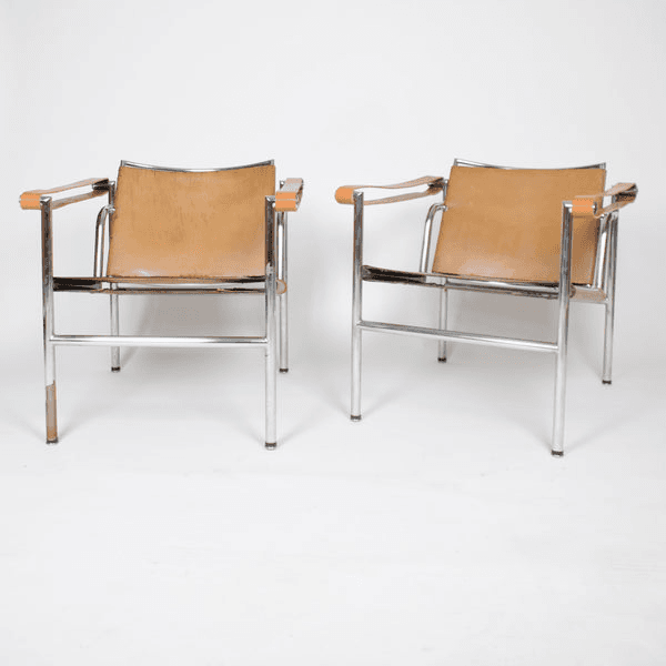 1950's Authentic Le Corbusier Marked STENDIG LC1 Basculant Chairs Thonet Cassina, Default16, from D ROSE MOD