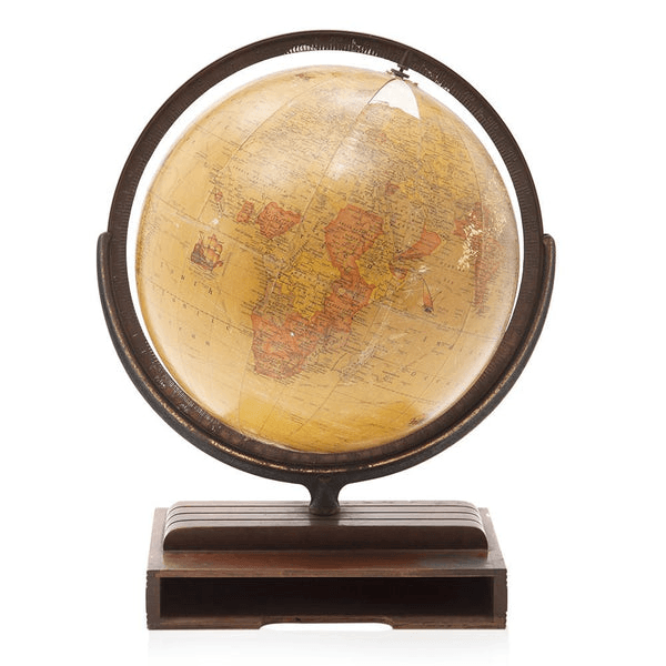 Tan Globe With Deco Base, 23205, from Gil & Roy Props