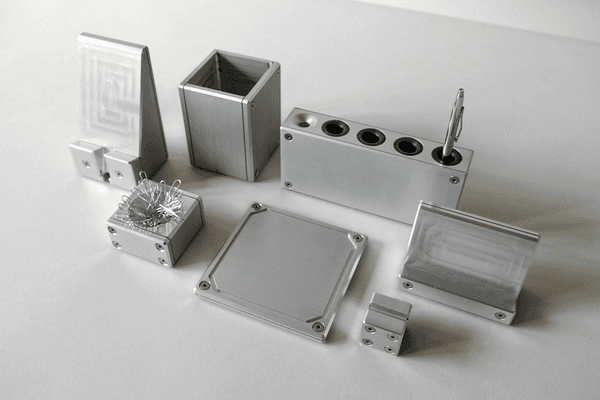 Olson Form Stainless Desk Set, CS00013, from Rabbit Props