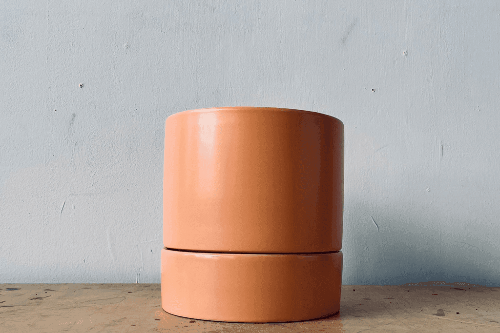 Mod Salmon Pink Cylinder Planter, 66, from Best Supporting Plants
