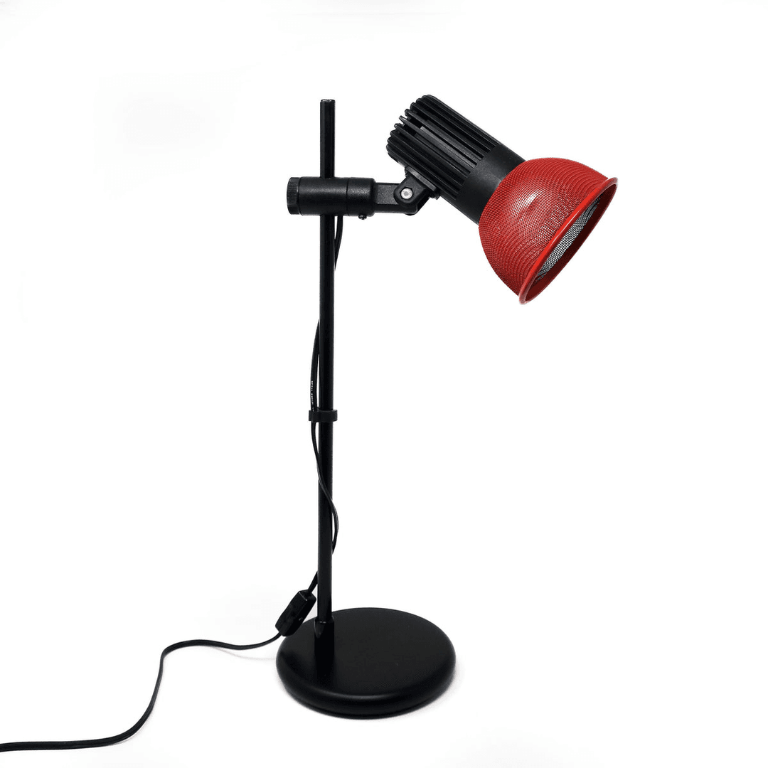Vintage Red and Black Desk Lamp with Metal Shade, TD1509, from Tenon