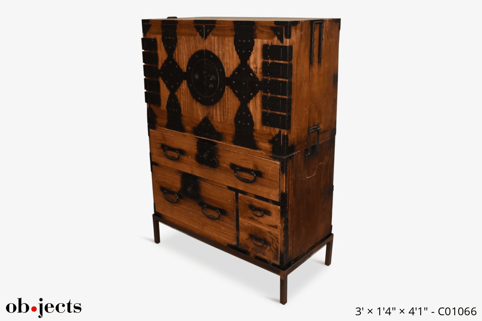 Trunk/Chest 2-Piece Black Hardware, C01066, from Ob-jects