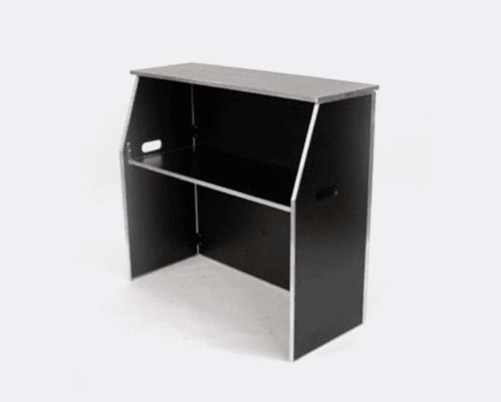 6' Black Bar, from All Borough Party Rentals