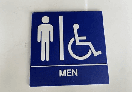 Men's Bathroom Sign - Blue, PSP30322, from Picture Start Props