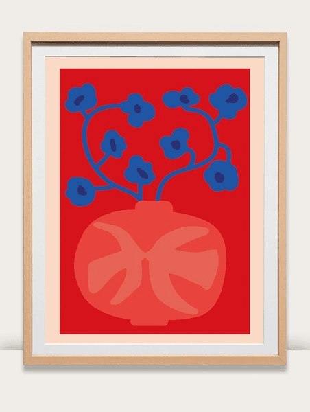 Large Framed Print: The Red Vase, PSR11988, from Prevalent Studio Rentals