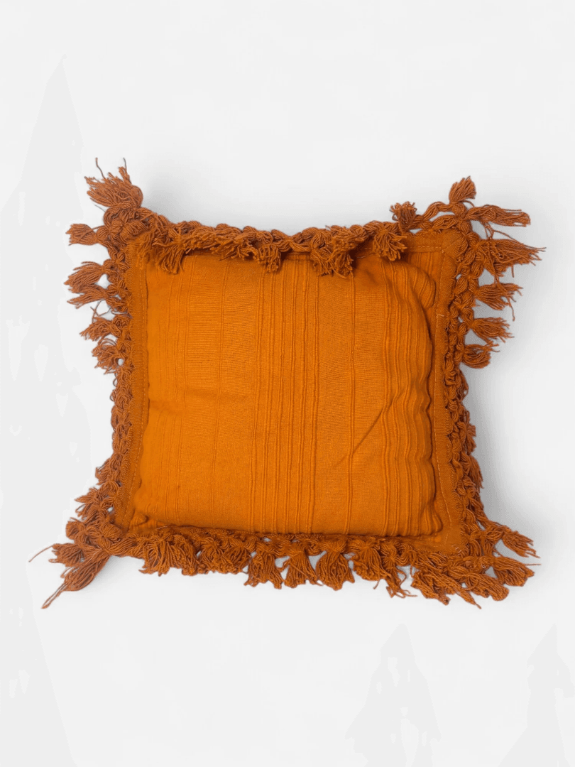 ORANGE TASSLE THROW PILLOW, SQ1312774, from Hook Props