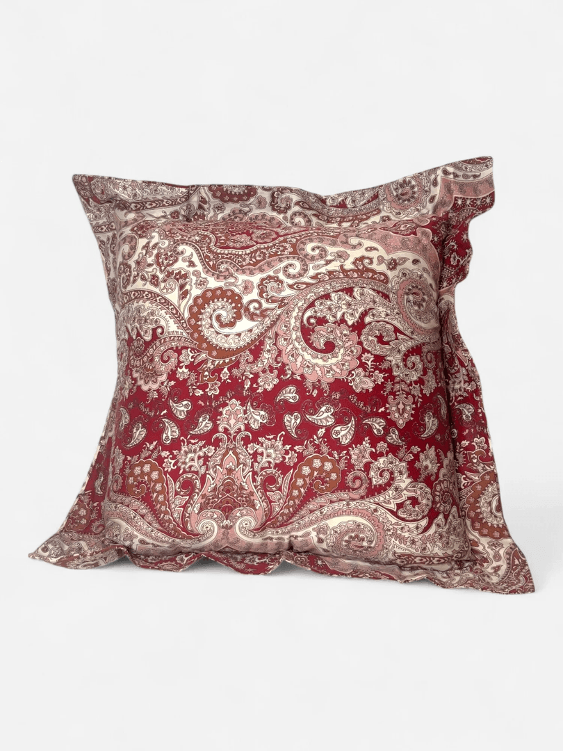 RED PAISLEY THROW PILLOW, SQ1536641, from Hook Props