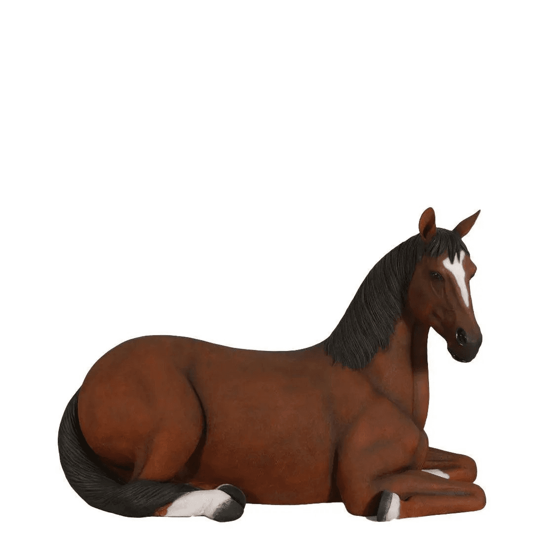 Laying Brown Brown Horse, from Platinum Prop Rental