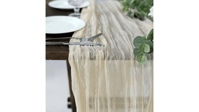 Table Runner - Cream Cheesecloth, from Cache Tents & Events