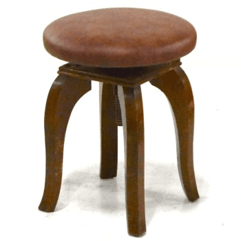 Stool, Exam- DR, Walnut, Leather Seat, PERIOD, from Alpha Props