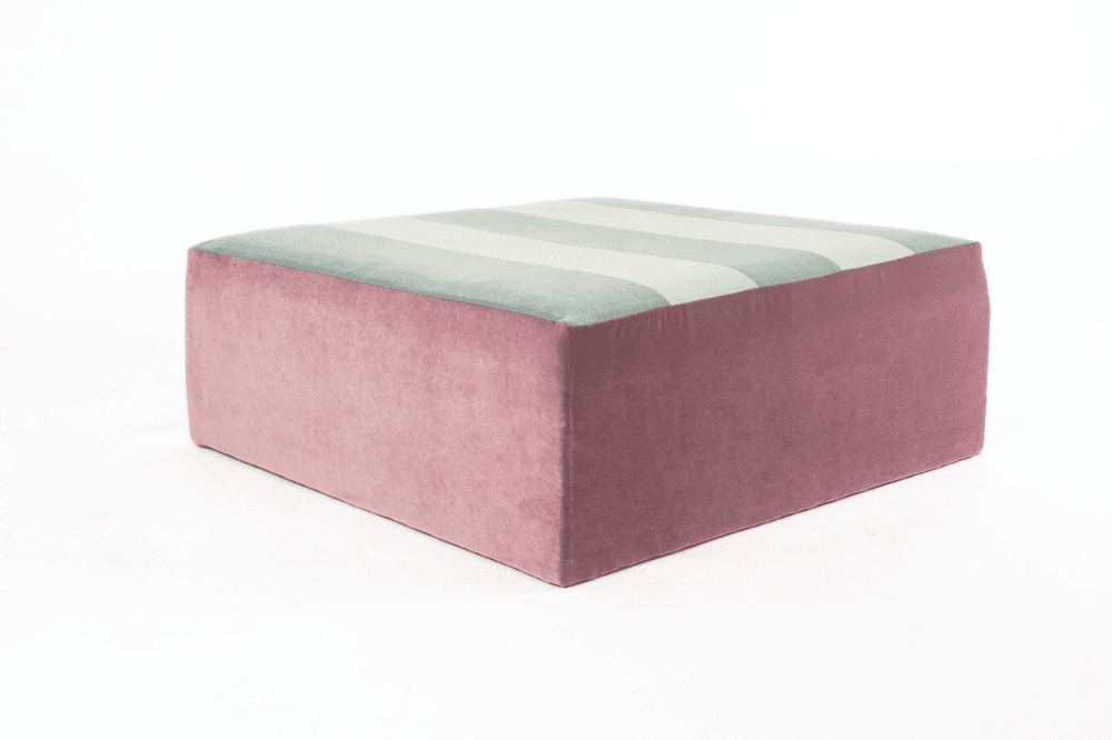 Neo Classic Stripe Ottoman, from Patina
