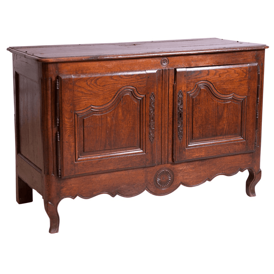 18th Century French Louis XV Antique Buffet or Cabinet in Oak, f_1351862, from Bonnin Ashley Antiques Inc