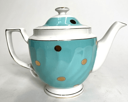 Tiffany Blue Tea Kettle, 01133, from Dudley Props