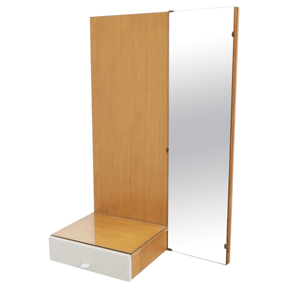 Mid-Century Wall Mounted Mirror with Shelf and Drawer by Pastoe, f_37398332, from Amsterdam Modern