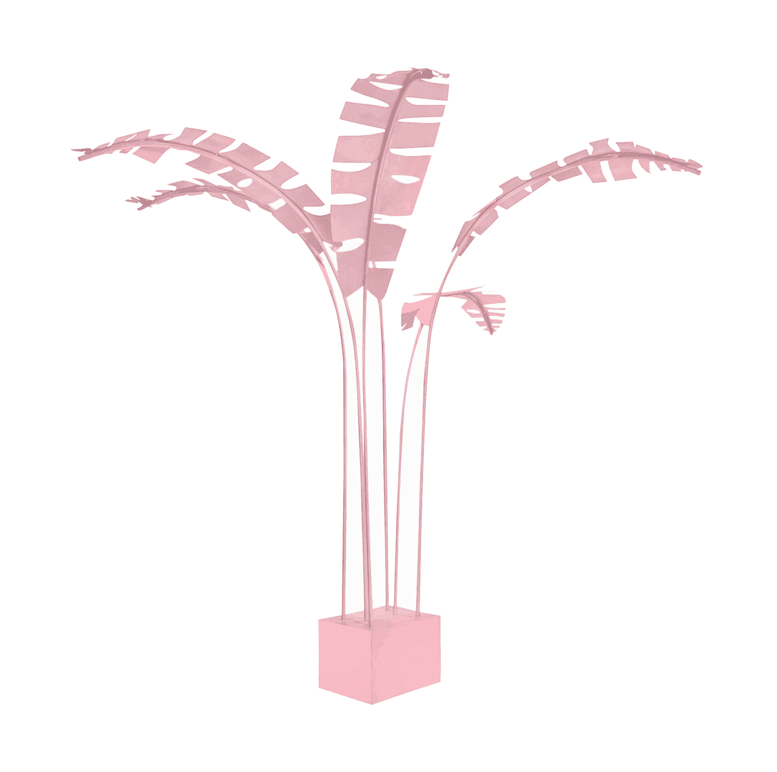 Metal Palm Leaves Pink, 6271, from High Style Rentals