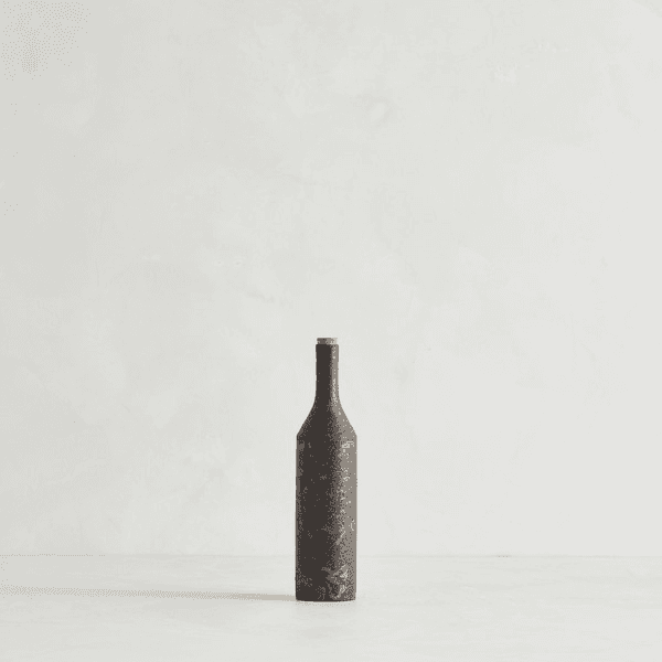 Textured Ceramic Bottle with Cork Stopper, Black, 114056, from Trove