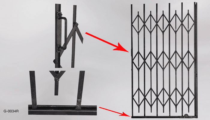 G-0034R Accordion Security Gate, G-0034R, from EC Prop Rentals LLC