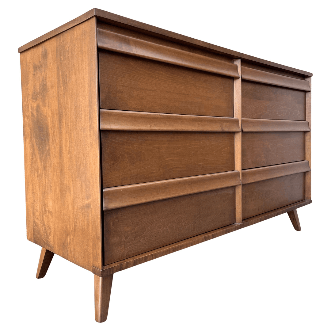 Fully Refinished Mid-Century Modern Dresser By Birchcraft Baumitter. C 1960s, f_46057312, from Kase Vintage