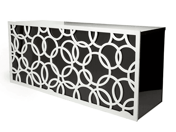 Silver & Black Reflection Bar (6 ft.), from MK Music & Events