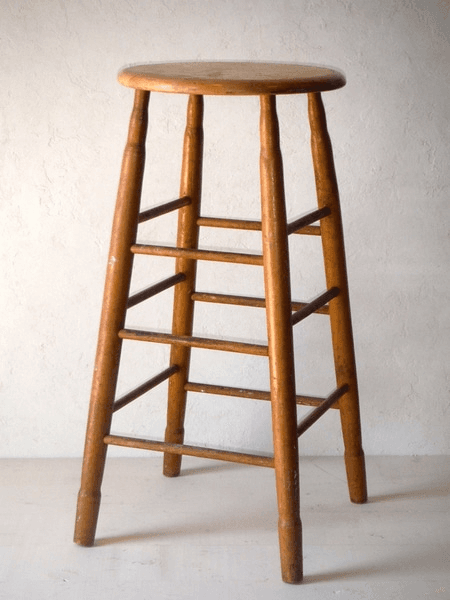 Natural Wood Stool, LL0021, from Limitless Props