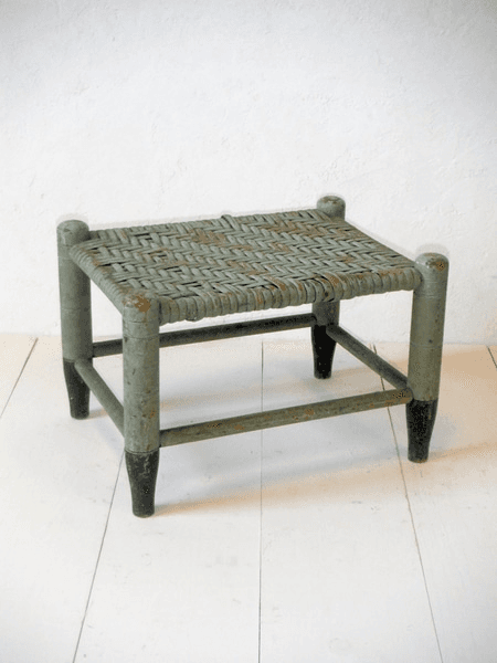 Tiny Rustic Green Footstool, LL0017, from Limitless Props