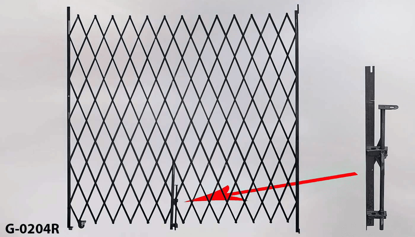 G-0204R Accordion Security Gate, G-0204R, from EC Prop Rentals LLC