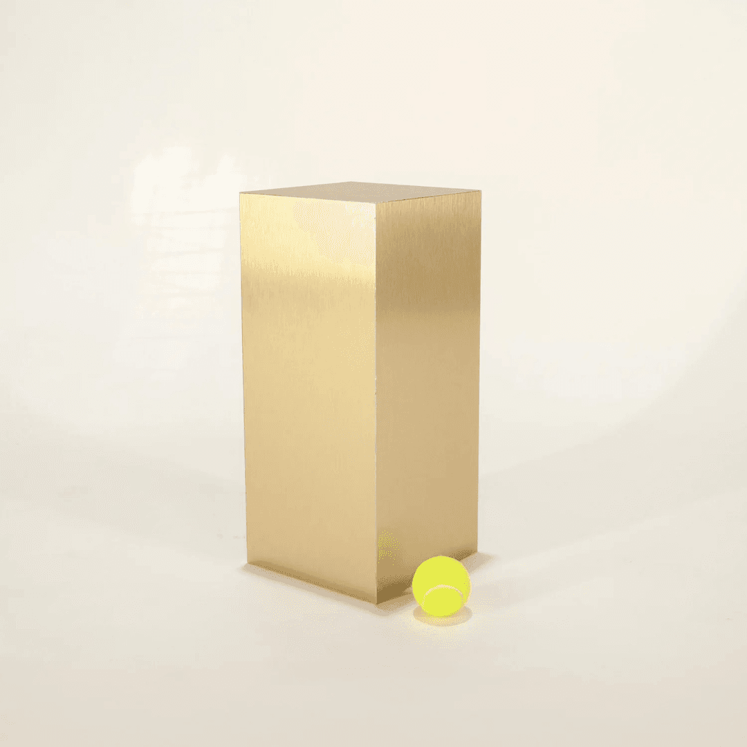 8x8x18 Gold Chemetal Pedestal, from Cain Cain