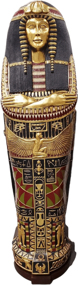 Egyptian Queen Nefertiti Sarcophagus Statue, E0056-FOQUS-H, from LM Treasures